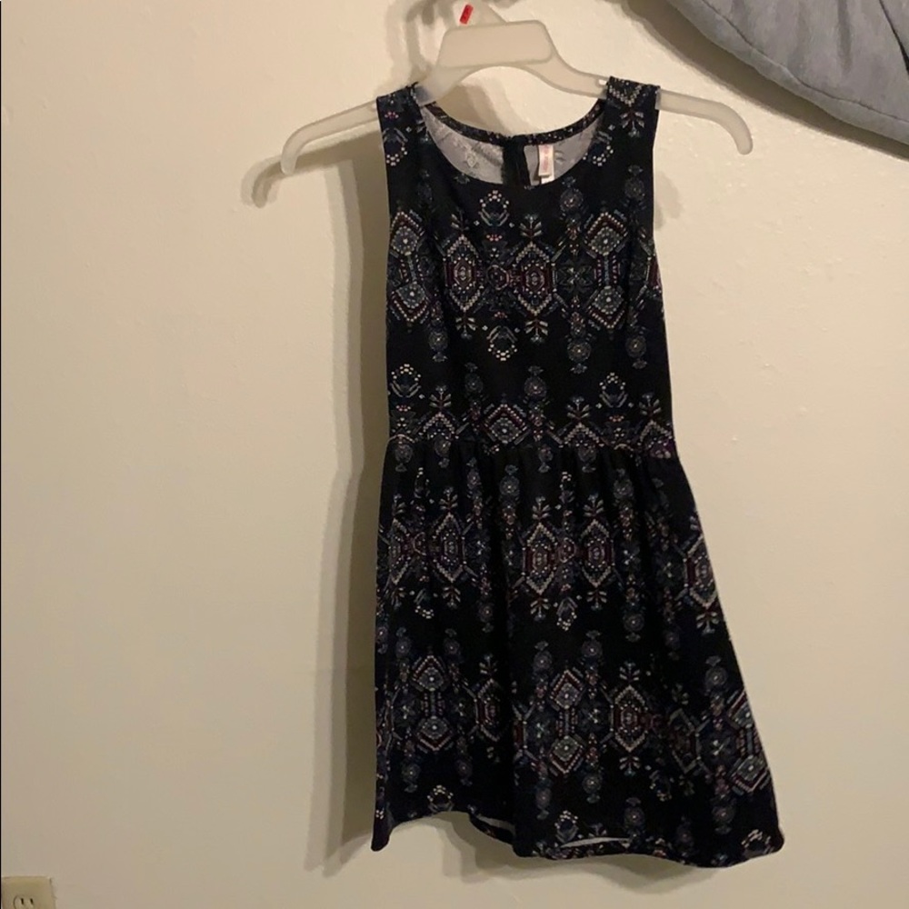 Black patterned dress size S